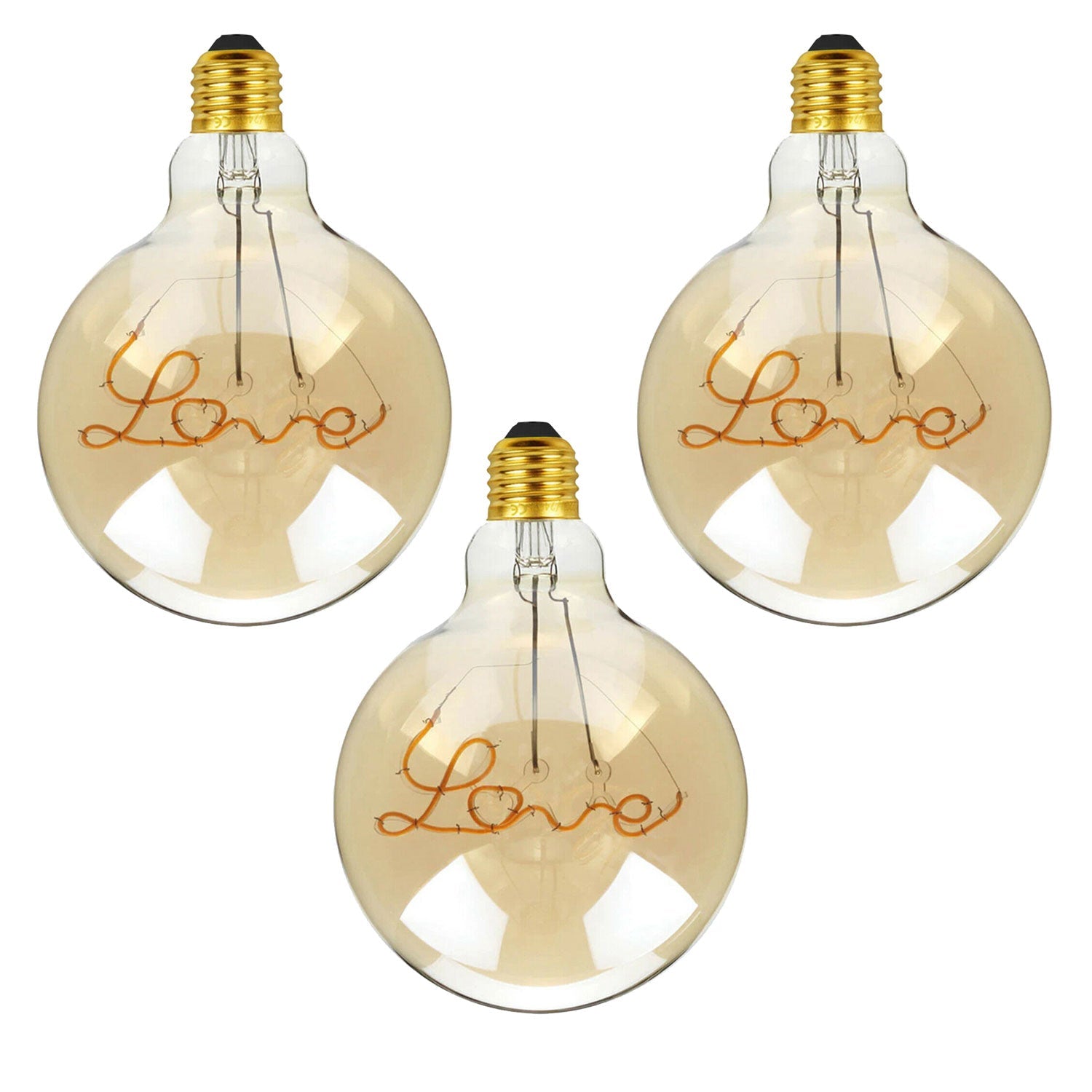 Vintage G125 4W E27 Edison LED Ampoule à vis Rétro Filament Verre Ampoule