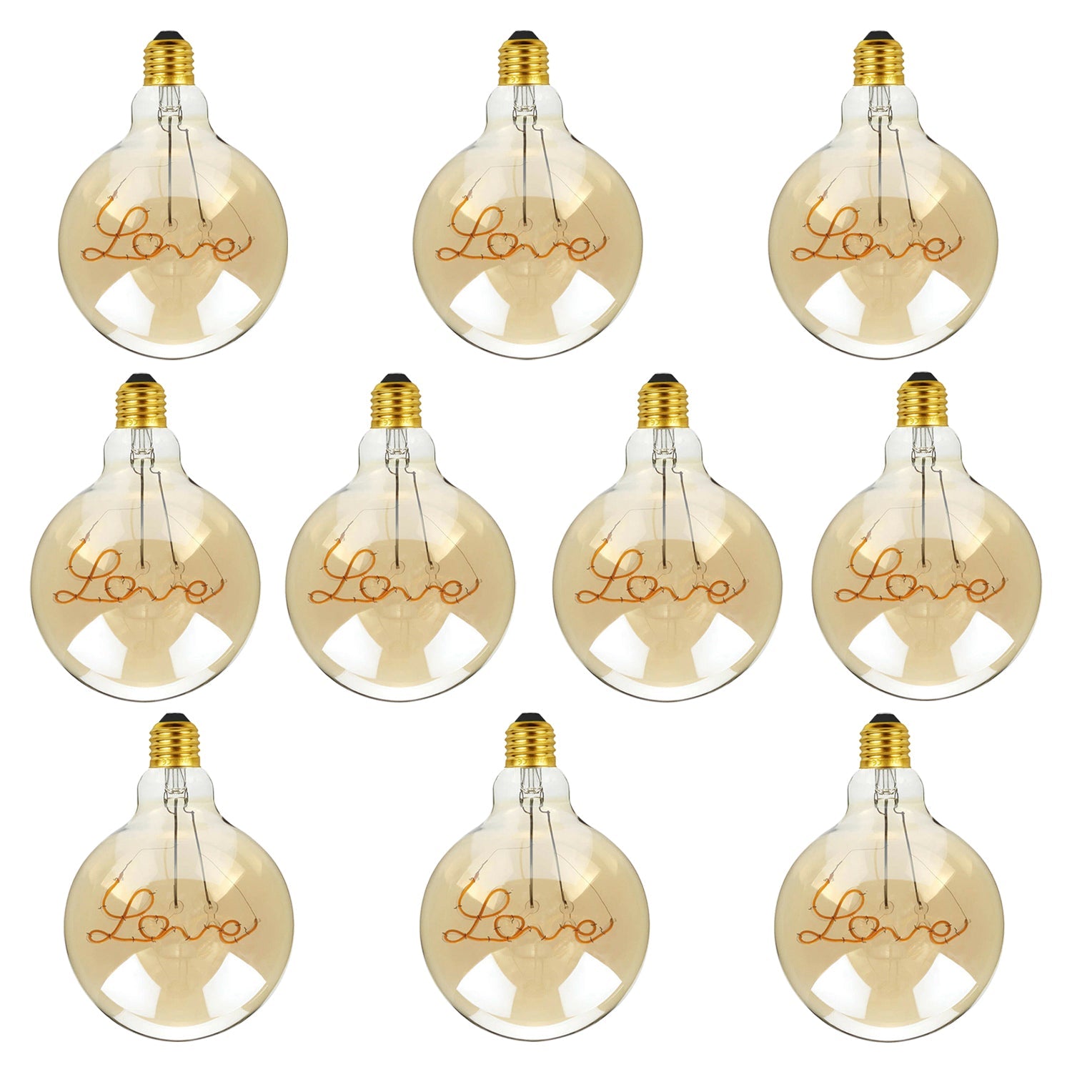 Vintage G125 4W E27 Edison LED Ampoule à vis Rétro Filament Verre Ampoule