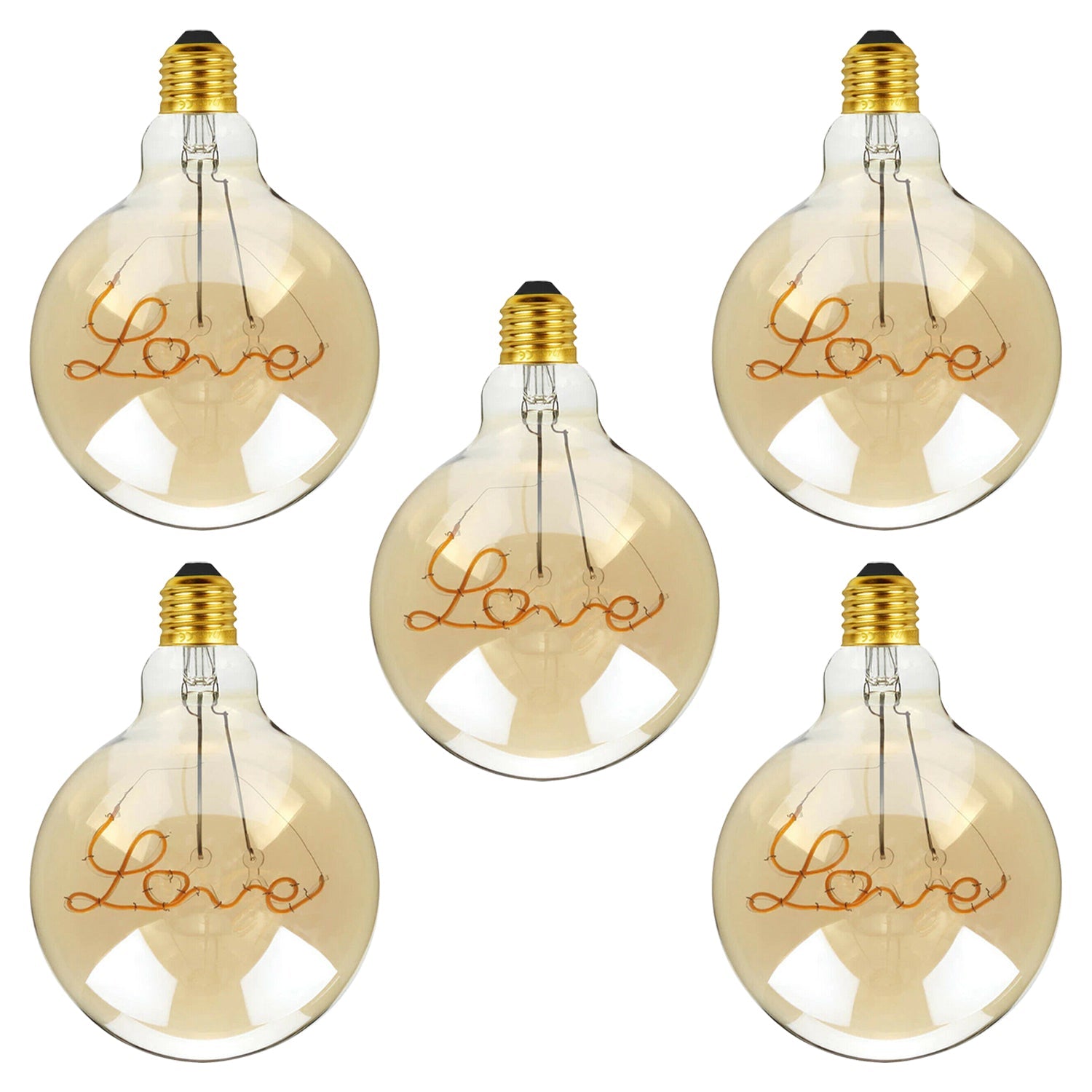 Vintage G125 4W E27 Edison LED Ampoule à vis Rétro Filament Verre Ampoule