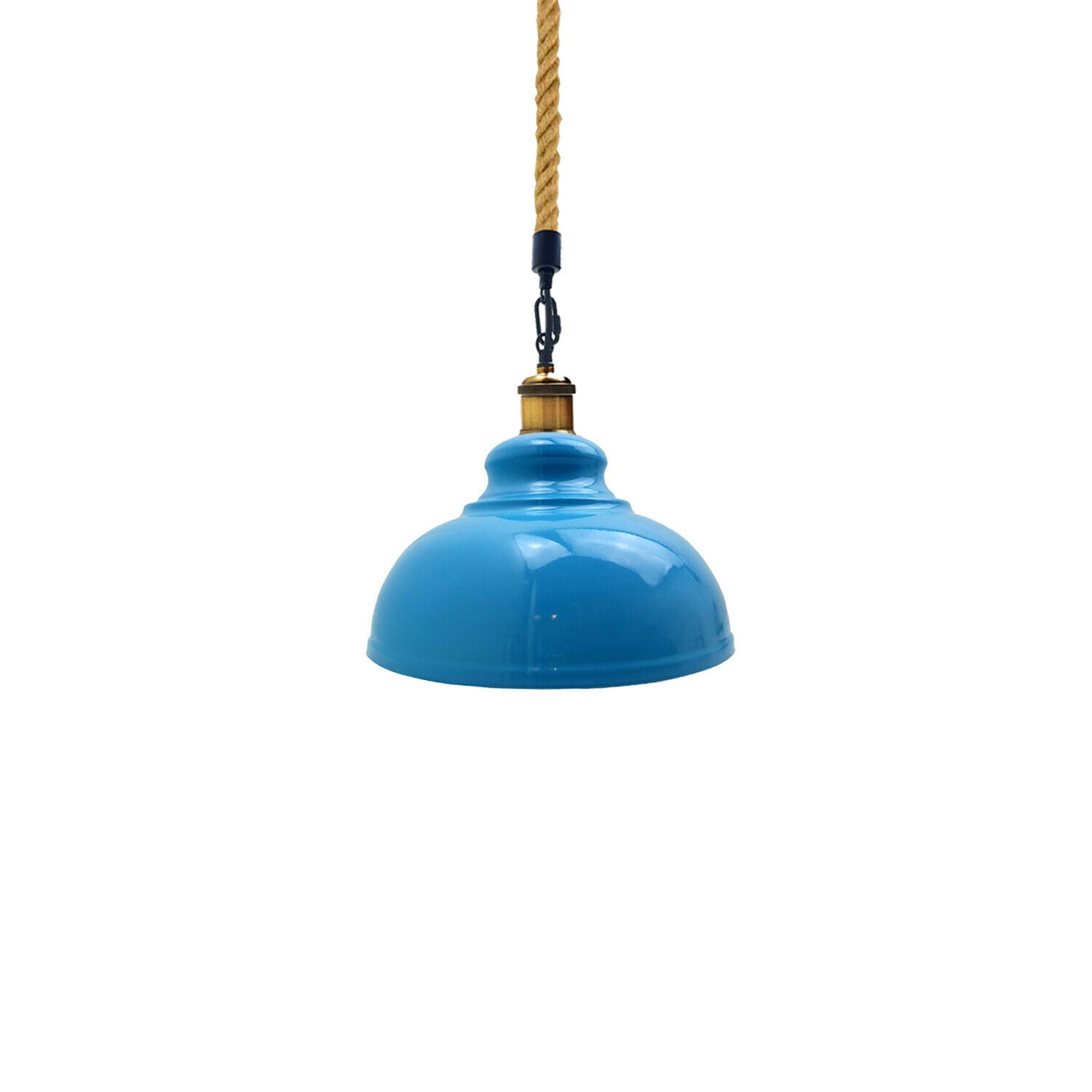 Ceiling Blue Pendant Shade Modern Hemp Hanging Retro Light~1933