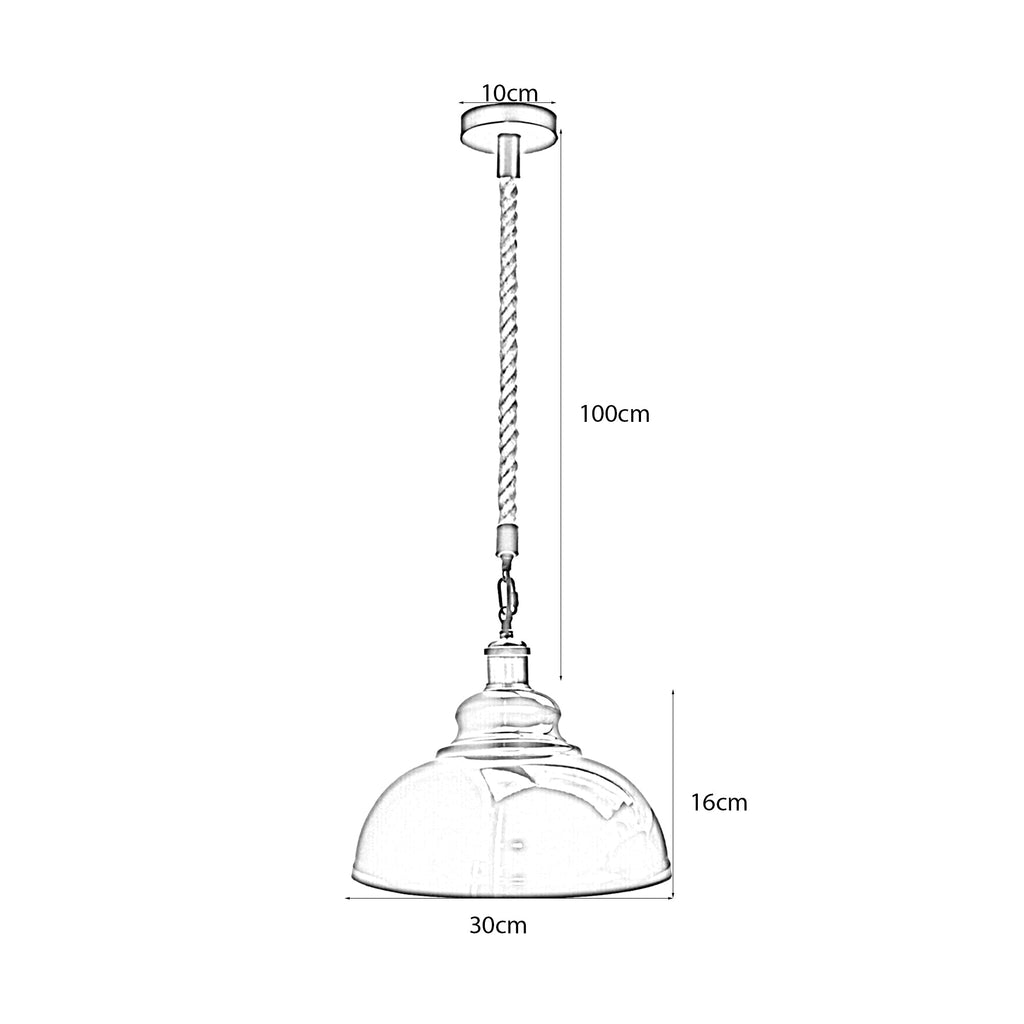 Ceiling Blue Pendant Shade Modern Hemp Hanging Retro Light~1933