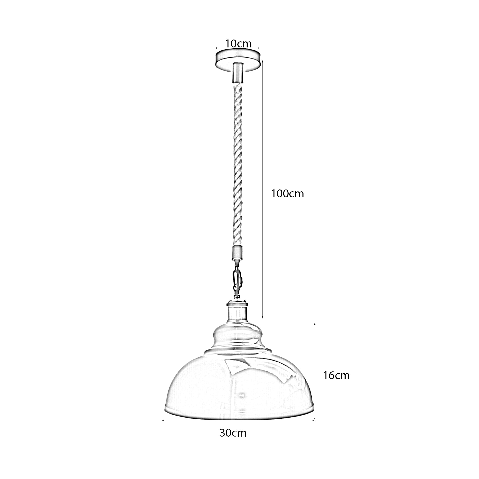 Ceiling Blue Pendant Shade Modern Hemp Hanging Retro Light~1933