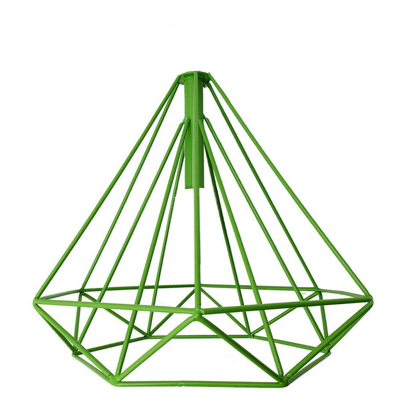 Green Geometric Wire Cage Ceiling Pendant Light Lamps Shade~1990